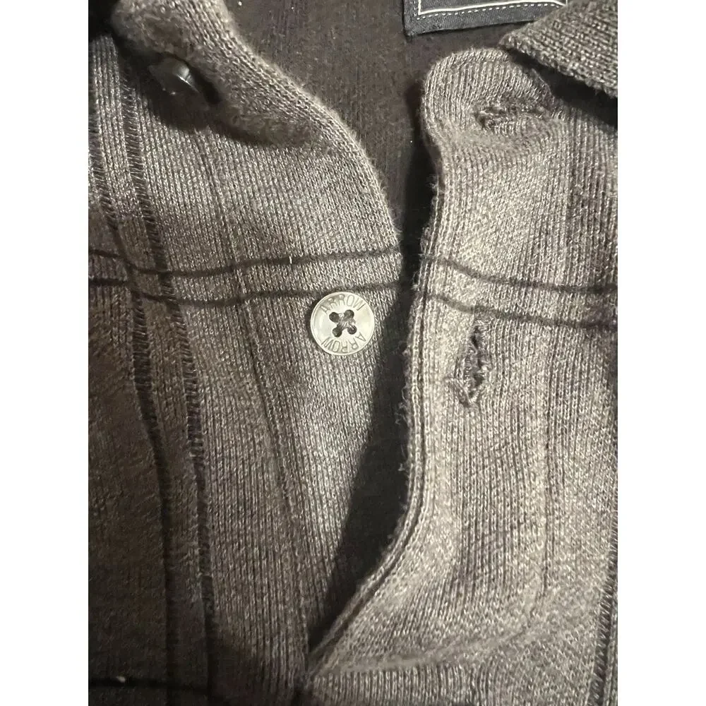 Arrow Pullover Sweater Men’s Large 1/4 Button Long Sleeve